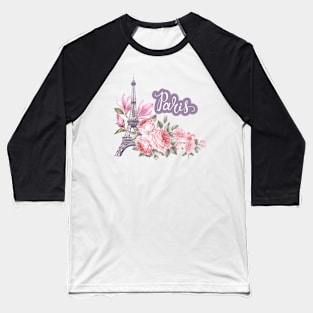 Paris Floral Baseball T-Shirt